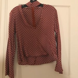Olivaceous Blouse with Neck Detail